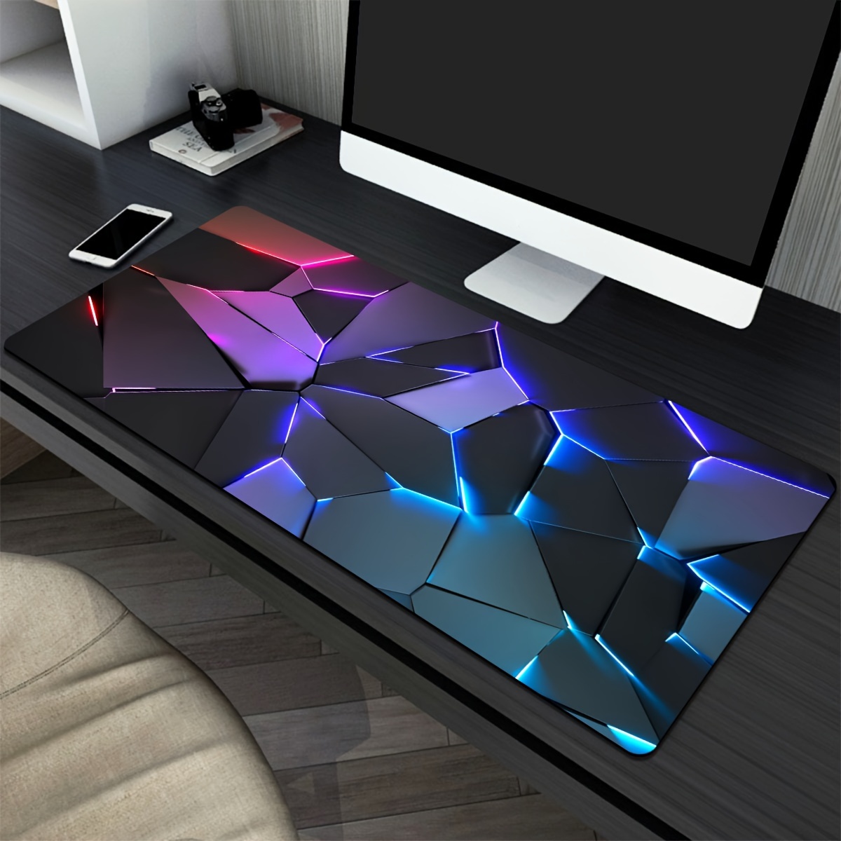 Rgb Keyboard Wrist Rest - 라인 지오메트리 RGB 마우스 패드 대형