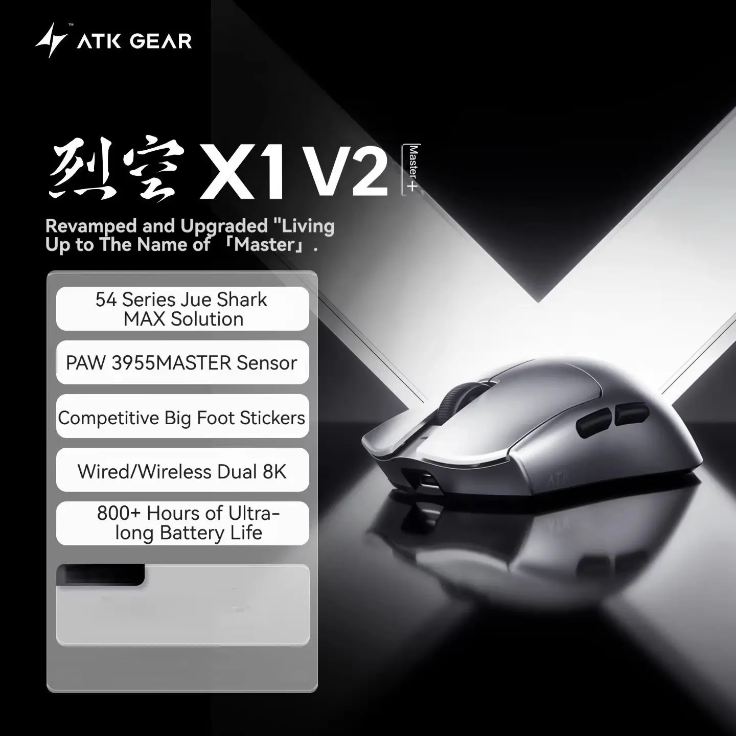 Wireless Gaming Mouse - ATK 블레이징 스카이 X1 V2 얼티밋