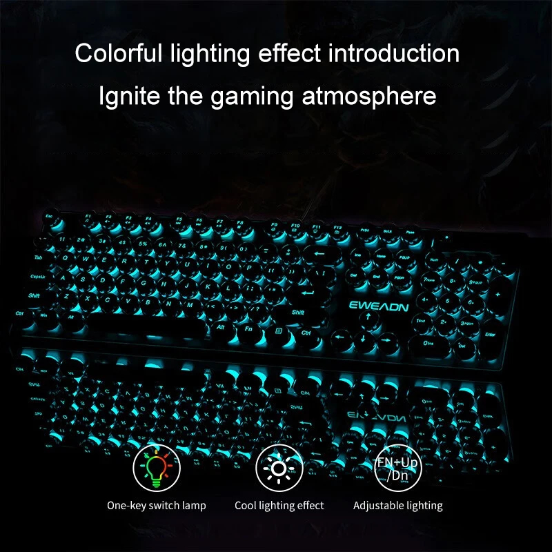 레트로 펑크 기계식 느낌 키보드 마우스 세트 유선 무선 - Wireless Gaming Mouse 리뷰 및 가격