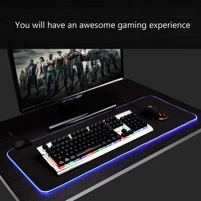 LED 라이트 마우스 패드 RGB 키보드 커버 데스크  - Rgb Keyboard Wrist Rest 리뷰 및 가격