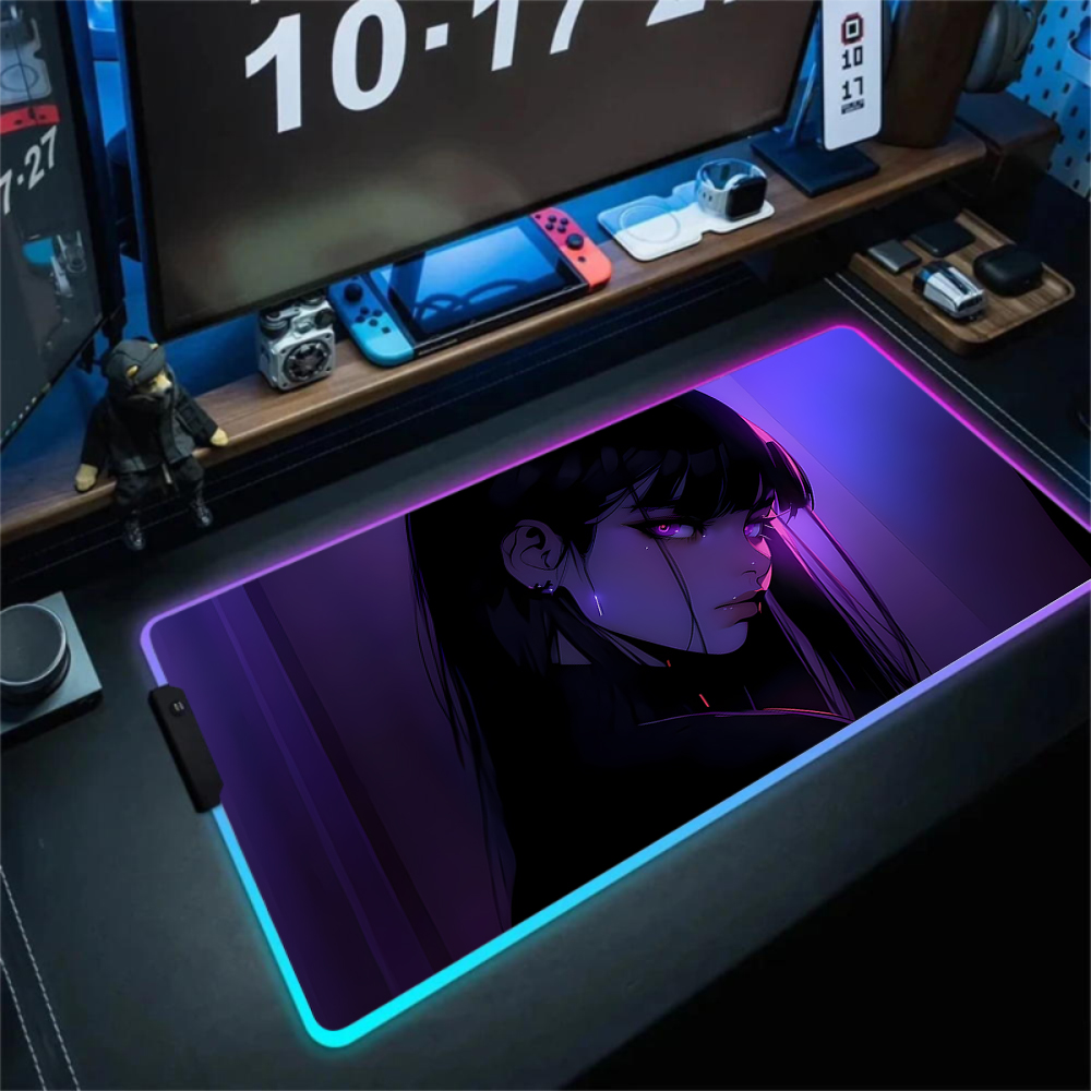 애니메이션 소녀 게이밍 마우스 패드, 게이머 RGB 컴 - Rgb Keyboard Wrist Rest 리뷰 및 가격