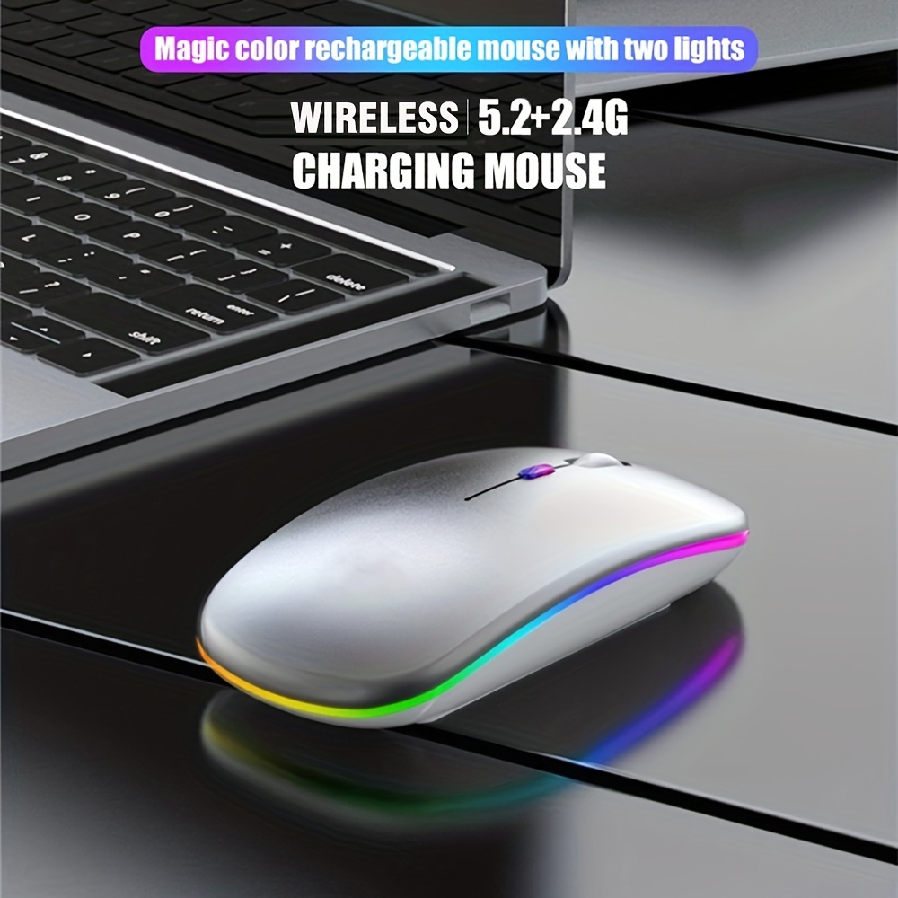 무선 마우스 RGB 충전식 USB 2.4GHz 블루투스 - Wireless Gaming Mouse 리뷰 및 가격